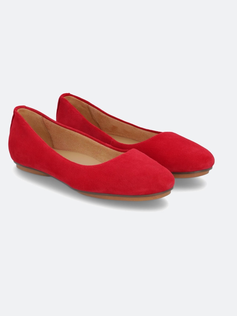 Naturalizer Red Suede Ballet Flats